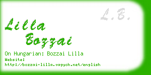 lilla bozzai business card